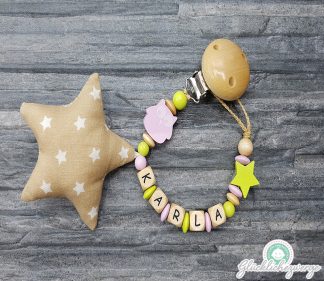 Personalisierte Schnullerkette mit Namen / Namenskette Baby